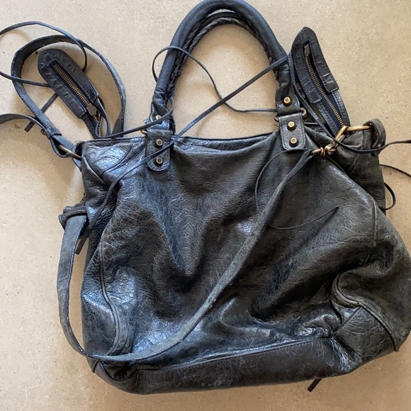 Balenciaga City Bag -Navy x Brass Hardware. - Picture 6 of 7